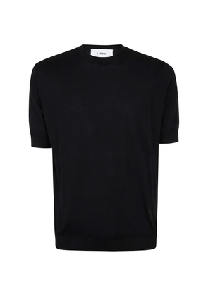 Lardini short-sleeve knitted T-shirt - Black