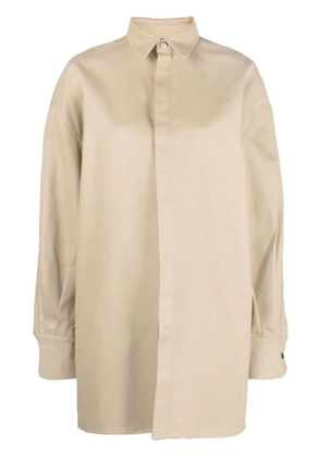 SA SU PHI Valentina oversized shirt jacket - Neutrals