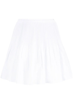 RED Valentino pleated taffeta skirt - White
