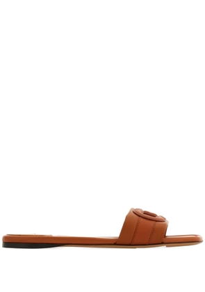 Ferragamo Gancini slides - Brown