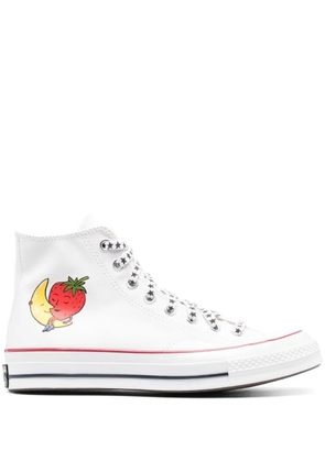 Sky High Farm logo-print lace-up sneakers - White