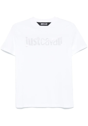Just Cavalli crystal-logo T-shirt - White