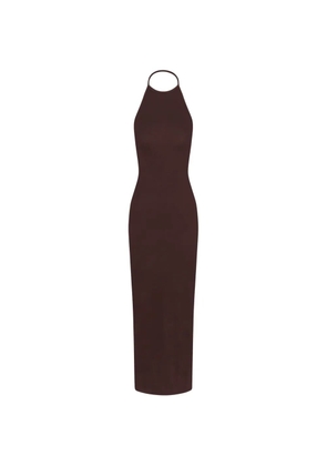 ETERNE halterneck maxi dress - Brown