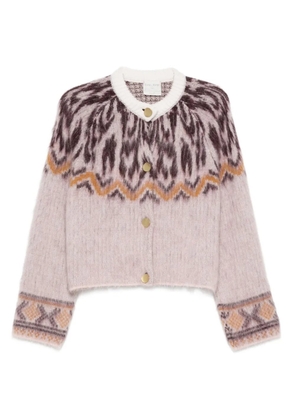 Forte Forte patterned button-up cardigan - Pink