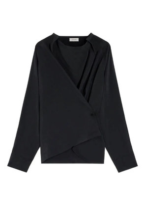 LEMAIRE pleated raglan-sleeve shirt - Black