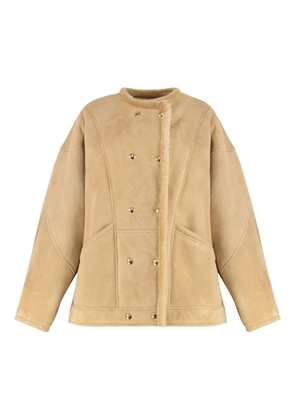 Halfboy button sheepskin jacket - Neutrals