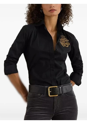 Lauren Ralph Lauren embellished long-sleeve shirt - Black