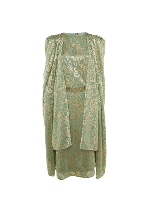 Maje cape-detail maxi dress - Green