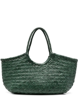 DRAGON DIFFUSION Nantucket interwoven leather tote bag - Green