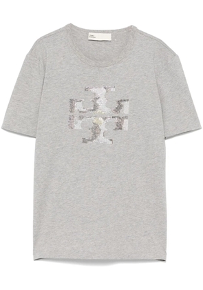 Tory Burch Crystal Logo T-shirt - Grey