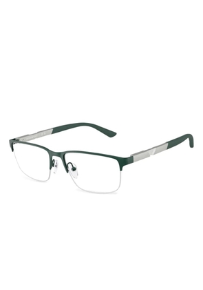 Emporio Armani rectangle-frame glasses - Green