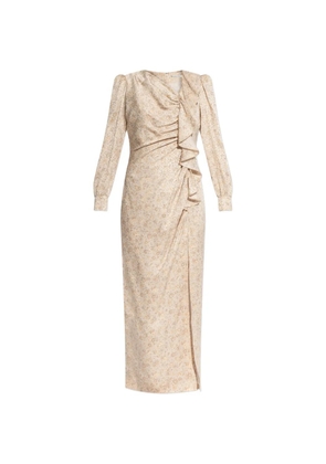 Alessandra Rich ruffled evening dress - Neutrals