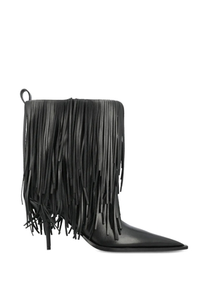 Balenciaga fringed-embellishment boots - Black