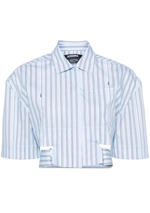 Jacquemus La Chemise Courte Bari striped shirt - Blue