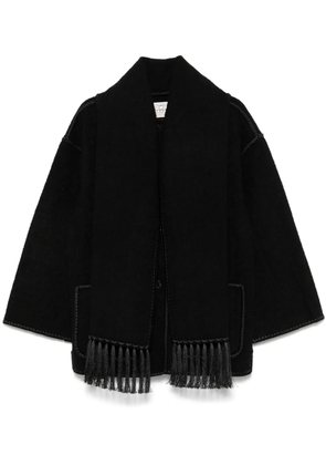 TOTEME scarf-detail coat - Black