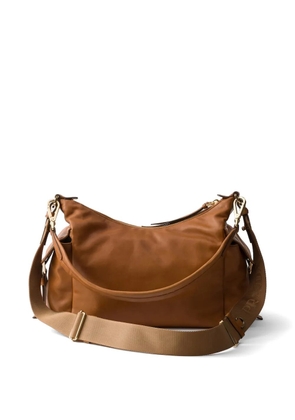 Prada Explore logo plaque shoulder bag - Brown