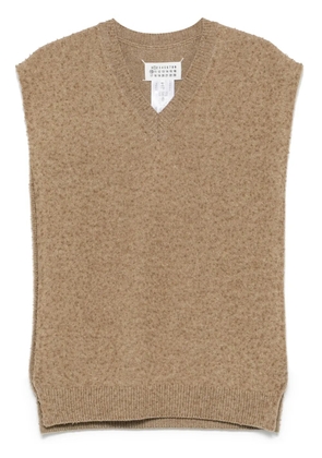 Maison Margiela piled-knit vest - Brown
