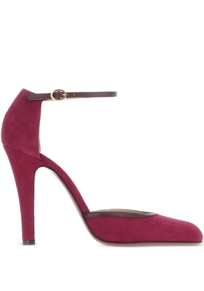 Valentino Garavani ankle-strap suede pumps - Red