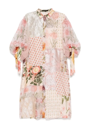 Biyan patchwork shirt dress - Pink