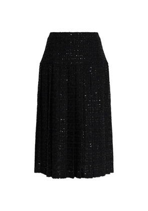 Alessandra Rich sequin slit skirt - Black