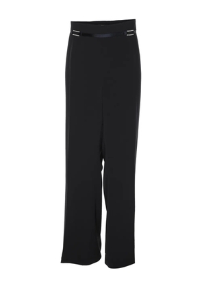 ELENA MIRO` crepe straight-leg trousers - Black