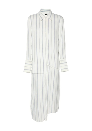 JOSEPH stripe-detail midi dress - White