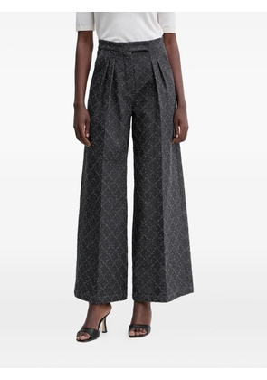 SIMONA CORSELLINI pleated patterned trousers - Grey