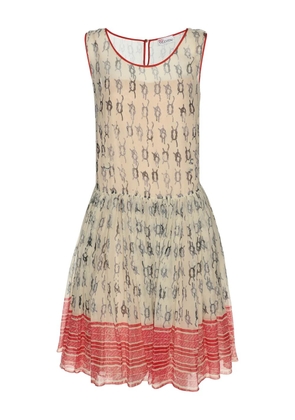 Valentino Pre-Owned chiffon printed mini dress - Neutrals