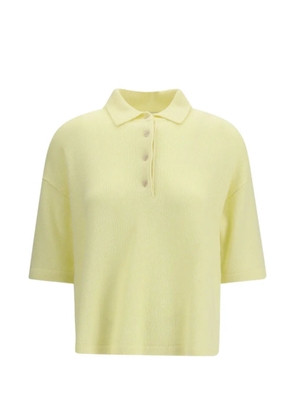 Allude button short-sleeve knitwear - Yellow