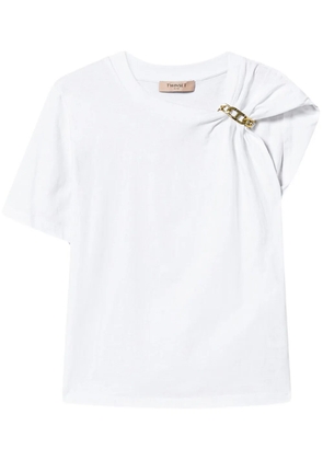 TWINSET chain detail cotton t-shirt - White