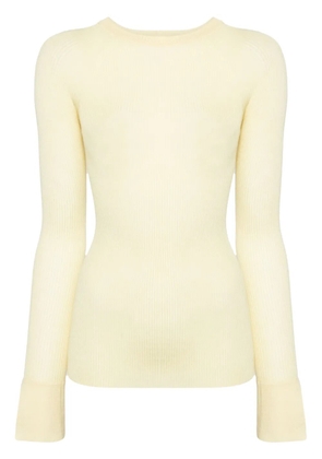 SA SU PHI crew-neck ribbed-knit jumper - Yellow