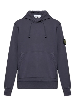 Stone Island logo-patch hoodie - Blue