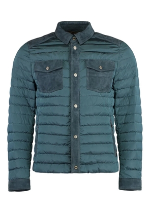 Moorer panelled quilted jacket - Blue