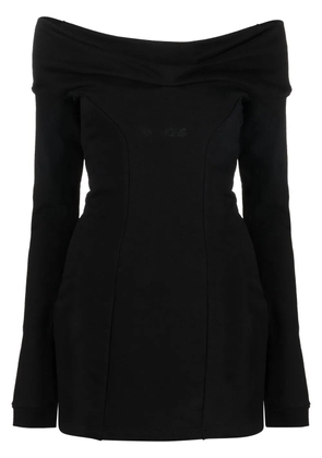 GCDS off-shoulder mini dress - Black