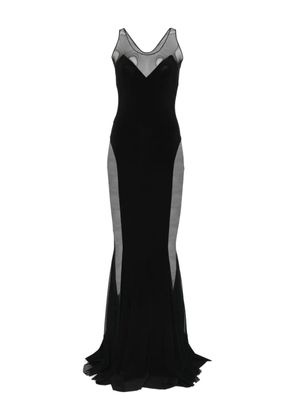 Norma Kamali panelled maxi dress - Black