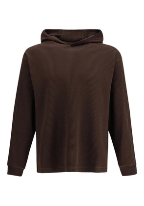Herno waffle-knit hoodie - Brown