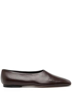 NEOUS Atlas square-toe leather pumps - Brown