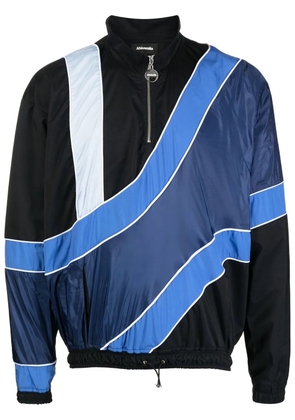 Ahluwalia striped half-zip jacket - Blue