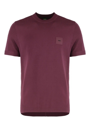 BOSS crew-neck T-shirt - Purple