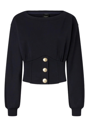 PINKO button-detailed fitted sweatshirt - Blue
