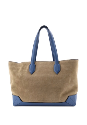 Hermès Pre-Owned Maxibox Cabas Doblis Suede with Epsom 36 tote bag - Blue