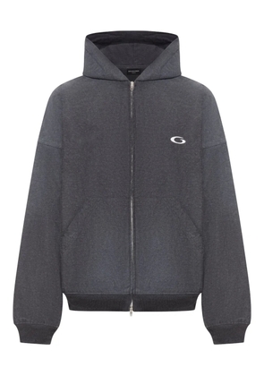 Balenciaga embroidered-logo hoodie - Grey