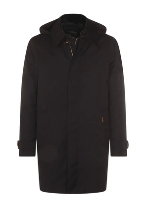 Moorer hooded pocket coat - Blue