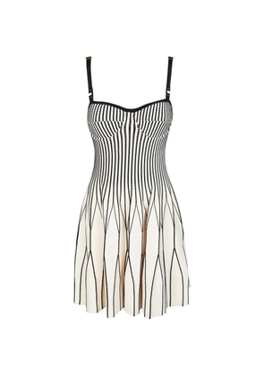 Elisabetta Franchi striped knit mini dress - Neutrals
