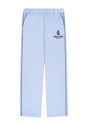 Sporty & Rich embroidered side-stripe trousers - Blue
