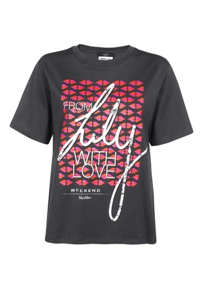Weekend Max Mara graphic-print cotton T-shirt - Black