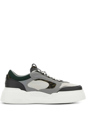 FENDI Force leather sneakers - White