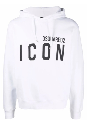 DSQUARED2 logo-print hoodie - White