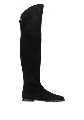 Maison Skorpios Stefania leather over-the-knee boots - Black