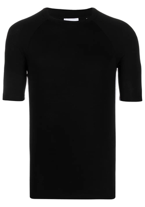 Burberry logo trim fitted T-shirt - Black